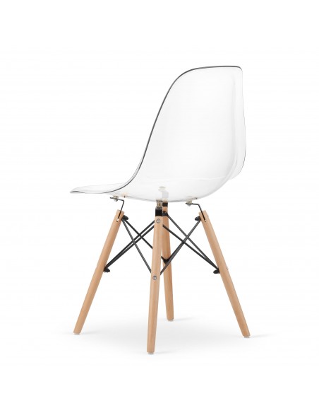 Krzesło OSAKA przezroczyste / nogi naturalne x 4
