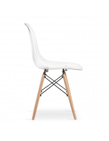 Krzesło OSAKA przezroczyste / nogi naturalne x 4