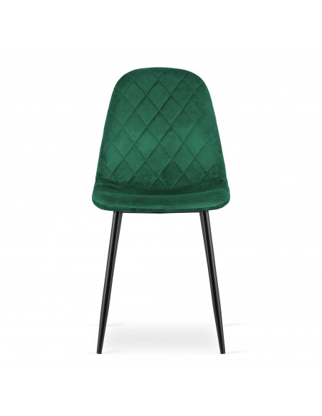 Krzesło ASTI - ciemna zieleń aksamit x 4 Krzesło ASTI - ciemna zieleń aksamit x 4