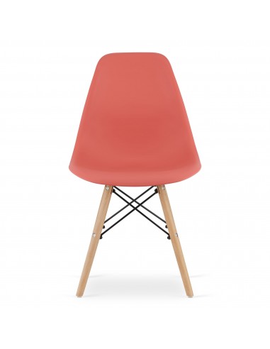 Krzesło OSAKA cynober / nogi naturalne x 4
