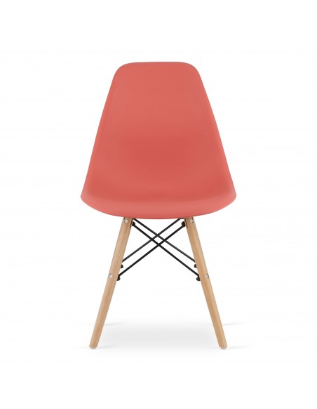 Krzesło OSAKA cynober / nogi naturalne x 4