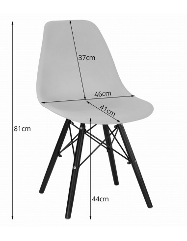 Krzesło OSAKA cynober / nogi naturalne x 4