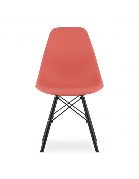 Krzesło OSAKA cynober / nogi czarne x 4