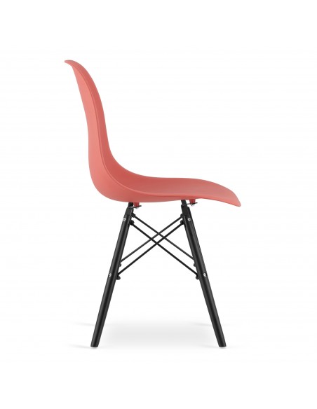Krzesło OSAKA cynober / nogi czarne x 4