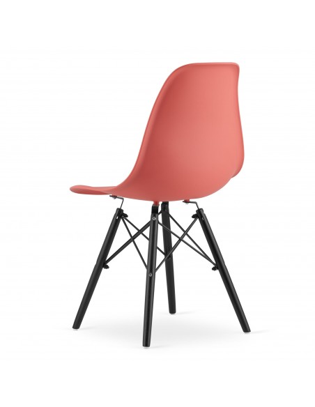 Krzesło OSAKA cynober / nogi czarne x 4
