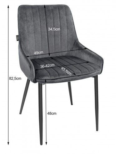 Krzesło MONZA - zielony aksamit x 4