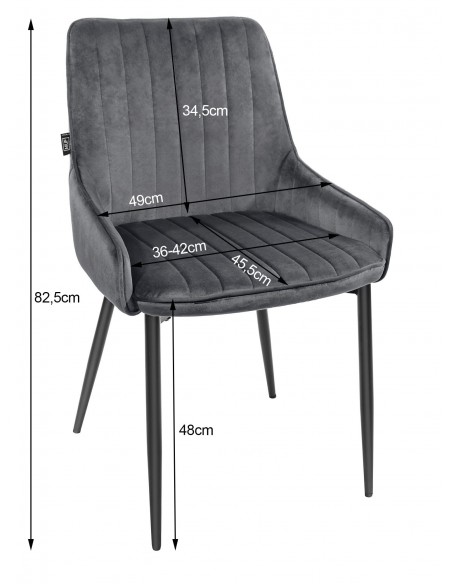 Krzesło MONZA - zielony aksamit x 4