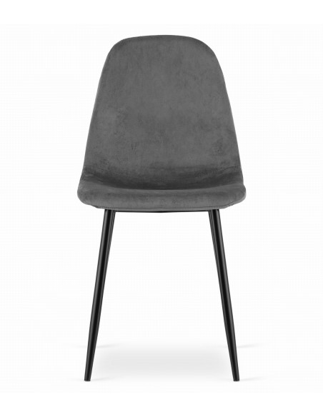 Krzesło COMO - ciemny szary aksamit x 4