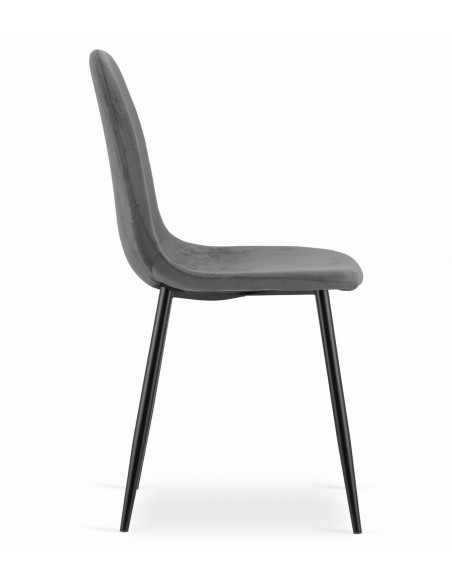 Krzesło COMO - ciemny szary aksamit x 4
