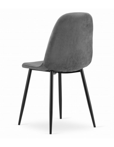 Krzesło COMO - ciemny szary aksamit x 4