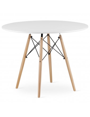 Stół TODI Okrągły 100cm - biały
