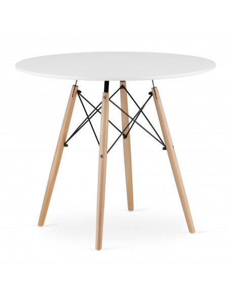 Stół TODI Okrągły 90cm - biały