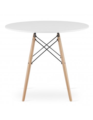 Stół TODI Okrągły 90cm - biały