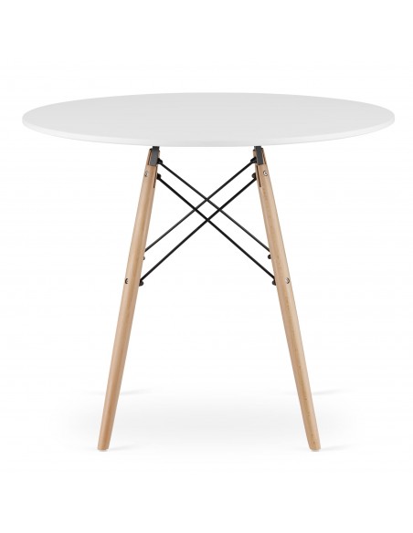 Stół TODI Okrągły 90cm - biały