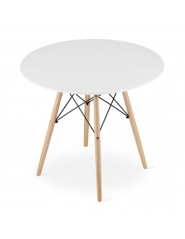 Stół TODI Okrągły 90cm - biały