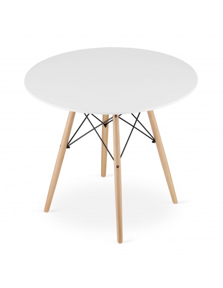 Stół TODI Okrągły 90cm - biały