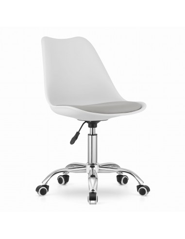 Krzesło obrotowe ALBA - biało-szare