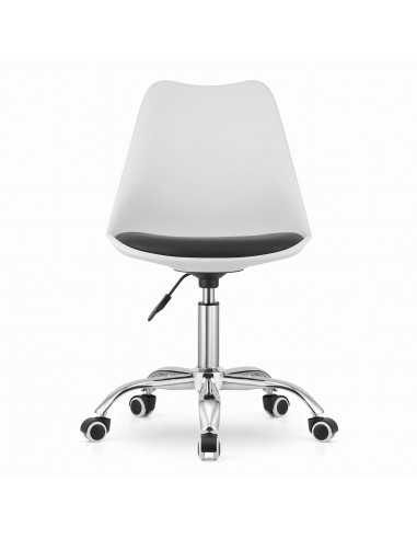 Krzesło obrotowe ALBA - biało-czarne