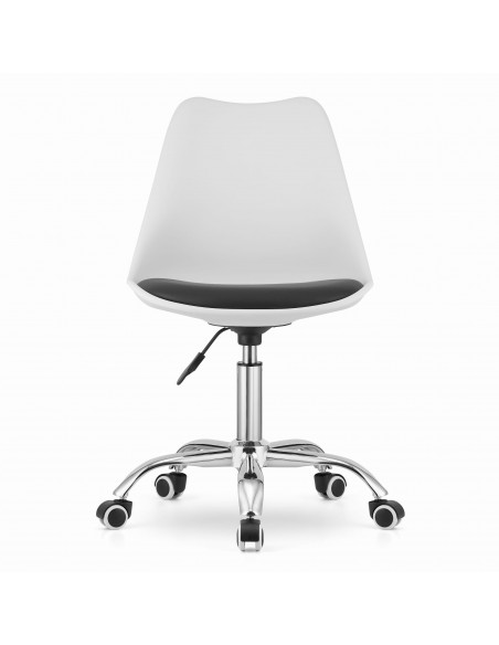 Krzesło obrotowe ALBA - biało-czarne