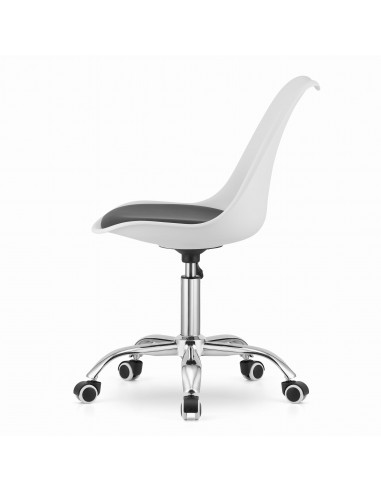 Krzesło obrotowe ALBA - biało-czarne