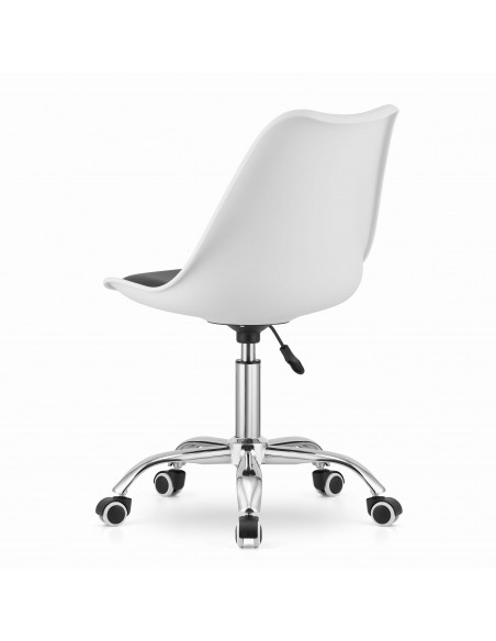 Krzesło obrotowe ALBA - biało-czarne