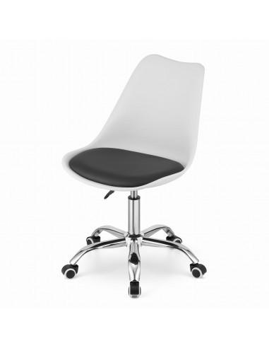 Krzesło obrotowe ALBA - biało-czarne