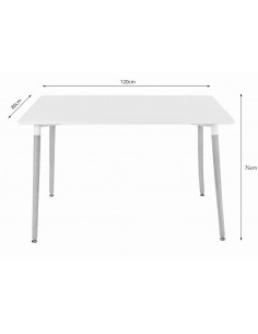 Stół ADRIA 120cm x 80cm - czarny 2