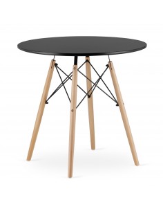 Stół TODI Okrągły 80cm - czarny