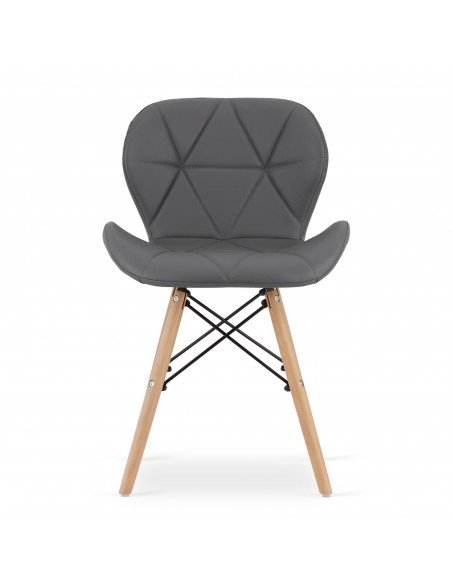 Krzesło LAGO ekoskóra - szare x 4