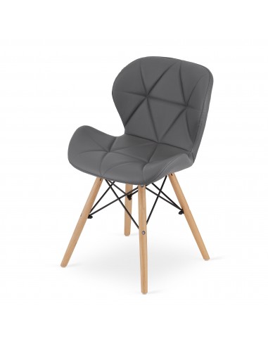 Krzesło LAGO ekoskóra - szare x 4
