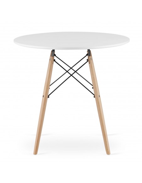 Stół TODI Okrągły 80cm - biały