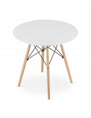 Stół TODI Okrągły 80cm - biały