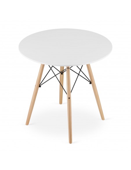 Stół TODI Okrągły 80cm - biały