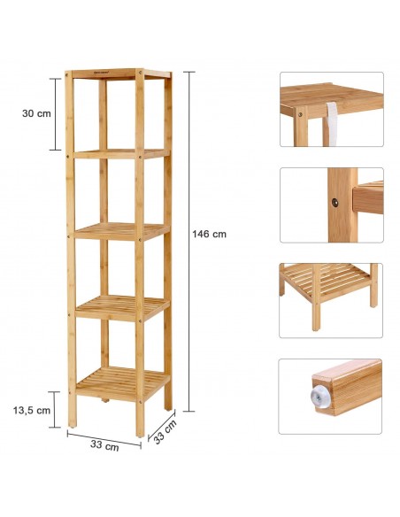 Regał Bambusowy - BCB55Y