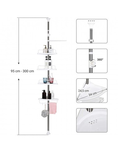Półka Łazienkowa Teleskopowa - BCB02SW