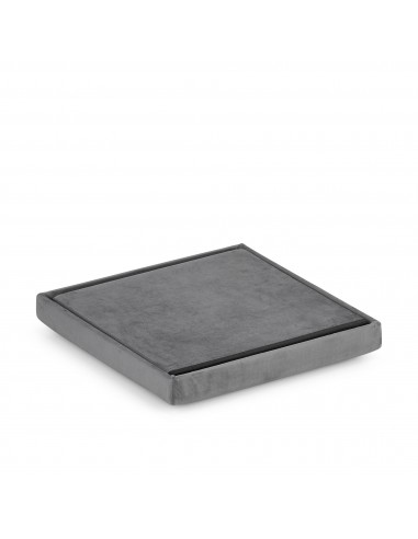 Pufa składana M - 30x30x30cm aksamit szara