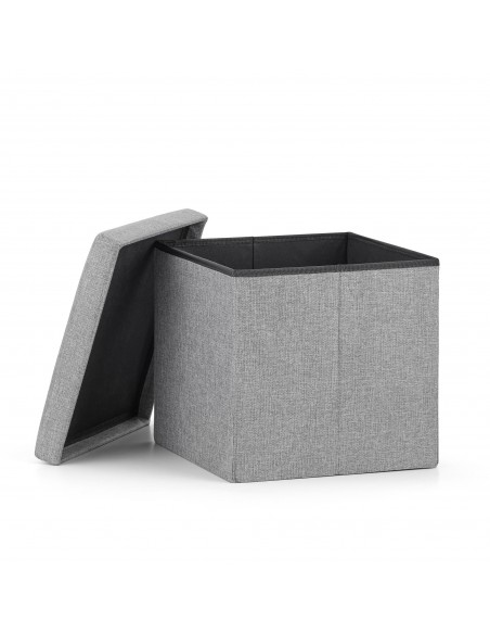 Pufa składana L - 38x38x38cm szara