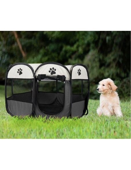 Kojec dla psa/kota 74x74x43cm - szary