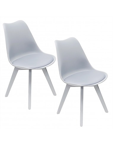 Zestaw stół Lugano 80 szary i 2 krzesła NORDEN...