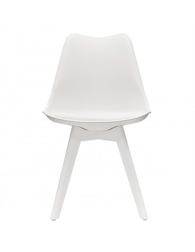 Zestaw stół Lugano 80 biały i 2 krzesła NORDEN...