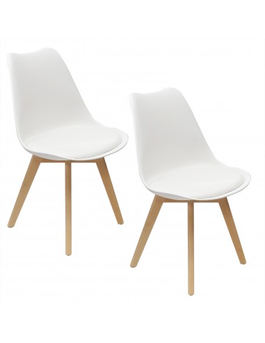 Zestaw stół Lugano 80 biały i 2 krzesła NORDEN...