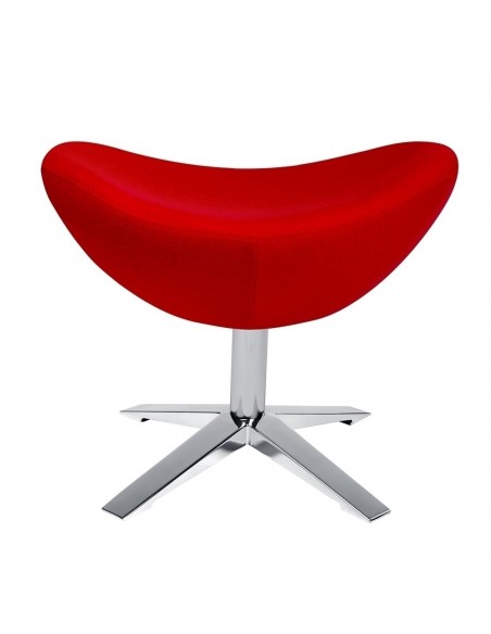 Podnóżek EGG SZEROKI czerwony.1 - wełna, stal