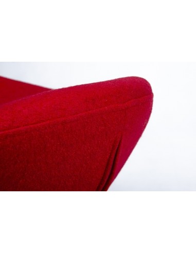 Podnóżek EGG SZEROKI czerwony.1 - wełna, stal