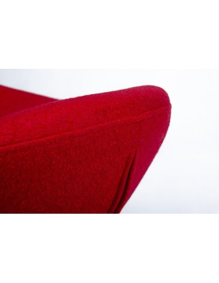 Podnóżek EGG SZEROKI czerwony.1 - wełna, stal