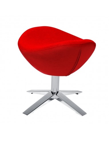 Podnóżek EGG SZEROKI czerwony.1 - wełna, stal