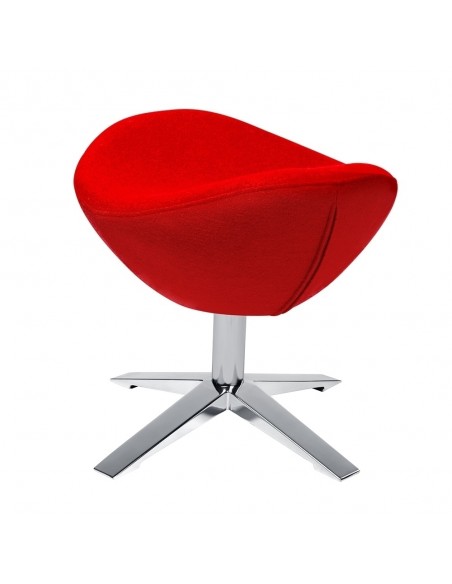 Podnóżek EGG SZEROKI czerwony.1 - wełna, stal