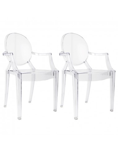 2 krzesła Louis Ghost transparentne