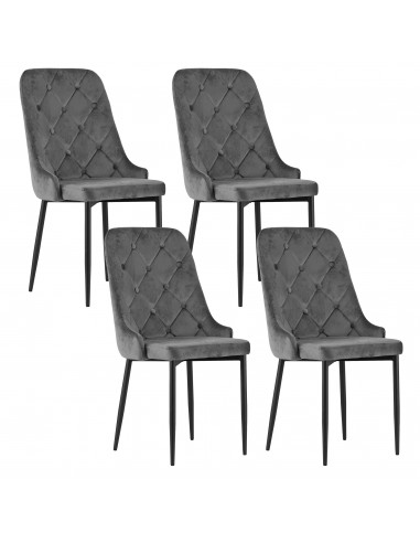 4 krzesła CAPRI szare