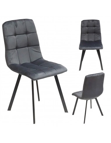 Krzesło NEVADA szare welur