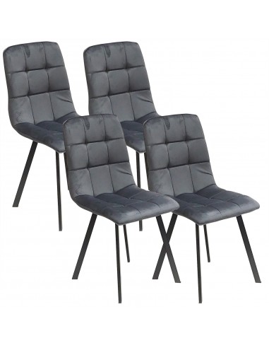 Krzesło NEVADA szare welur